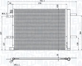 Magneti Marelli 350203106200 - Конденсатор, кондиціонер autocars.com.ua