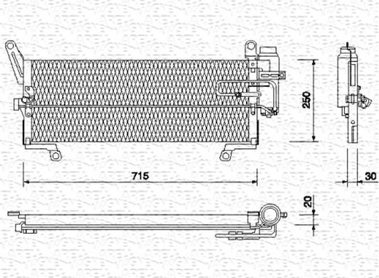 Magneti Marelli 350203114000 - Конденсатор, кондиціонер autocars.com.ua