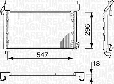 Magneti Marelli 350203138000 - Конденсатор, кондиціонер autocars.com.ua