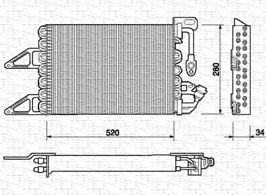 Magneti Marelli 350203140000 - Конденсатор, кондиціонер autocars.com.ua