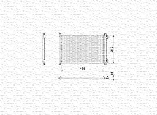 Magneti Marelli 350203142000 - Конденсатор, кондиціонер autocars.com.ua