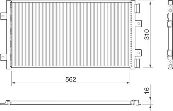 Magneti Marelli 350203147000 - Конденсатор, кондиціонер autocars.com.ua