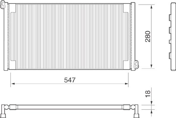 Magneti Marelli 350203152000 - Конденсатор, кондиціонер autocars.com.ua