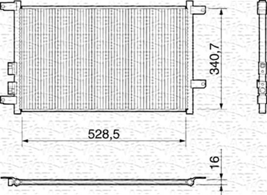 Magneti Marelli 350203156000 - Конденсатор, кондиціонер autocars.com.ua