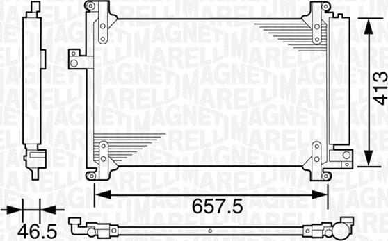 Magneti Marelli 350203161000 - Конденсатор, кондиціонер autocars.com.ua