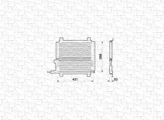 Magneti Marelli 350203208000 - Конденсатор, кондиціонер autocars.com.ua