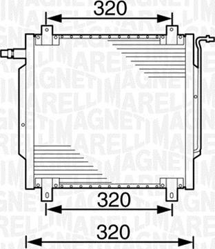 Magneti Marelli 350203235000 - Конденсатор, кондиціонер autocars.com.ua