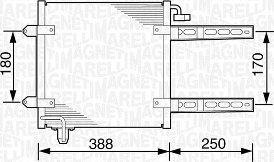 Magneti Marelli 350203237000 - Конденсатор, кондиціонер autocars.com.ua