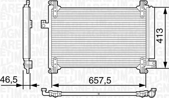 Magneti Marelli 350203242000 - Конденсатор, кондиціонер autocars.com.ua