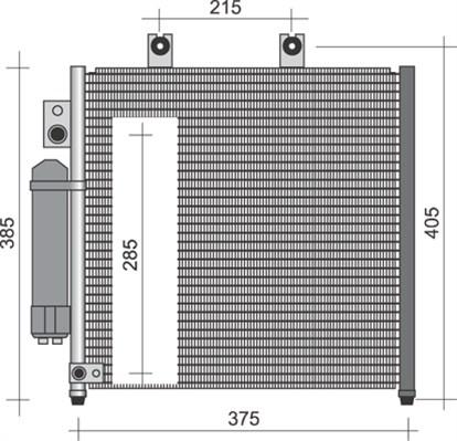 Magneti Marelli 350203250000 - Конденсатор кондиционера avtokuzovplus.com.ua