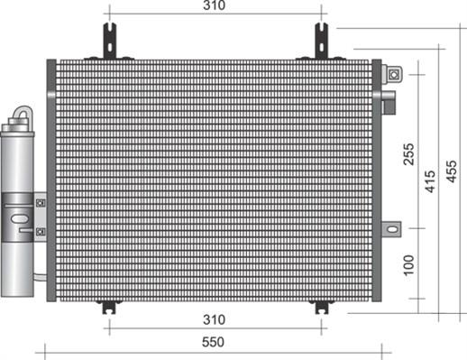 Magneti Marelli 350203338000 - Конденсатор, кондиціонер autocars.com.ua