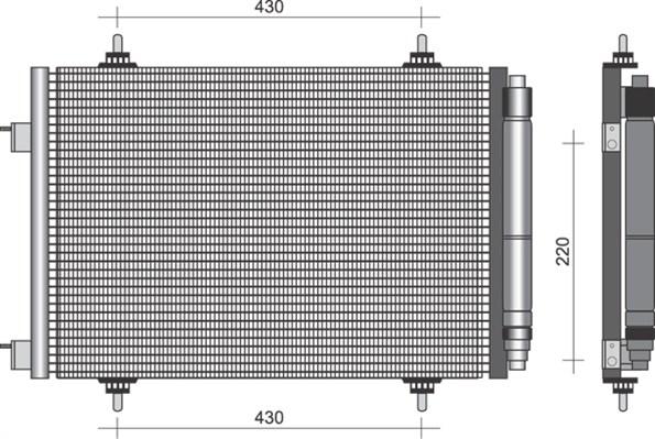 Magneti Marelli 350203380000 - Конденсатор кондиционера avtokuzovplus.com.ua