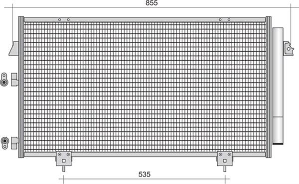 Magneti Marelli 350203388000 - Конденсатор кондиционера avtokuzovplus.com.ua