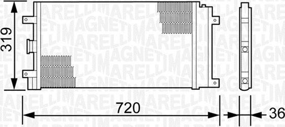 Magneti Marelli 350203496000 - Конденсатор, кондиціонер autocars.com.ua