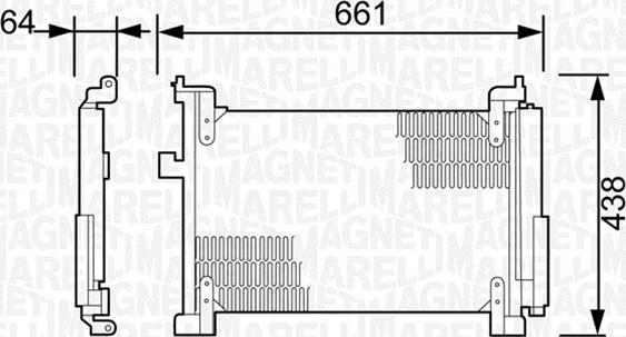 Magneti Marelli 350203498000 - Конденсатор, кондиціонер autocars.com.ua