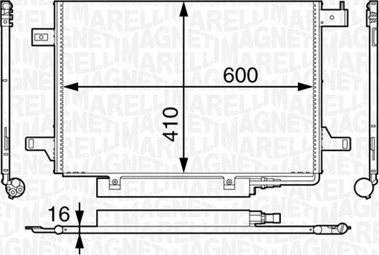 Magneti Marelli 350203606000 - Конденсатор кондиционера avtokuzovplus.com.ua