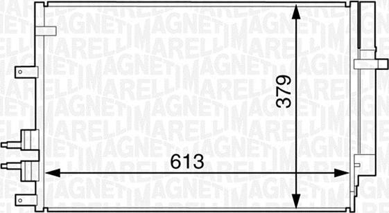 Magneti Marelli 350203615000 - Конденсатор, кондиціонер autocars.com.ua