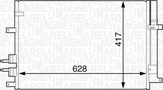 Magneti Marelli 350203616000 - Конденсатор, кондиціонер autocars.com.ua