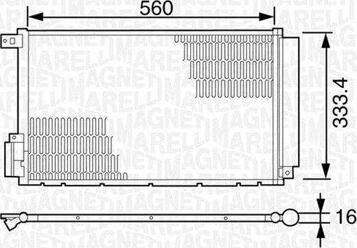 Magneti Marelli 350203620000 - Конденсатор, кондиціонер autocars.com.ua