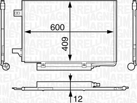 Magneti Marelli 350203624000 - Конденсатор кондиционера avtokuzovplus.com.ua