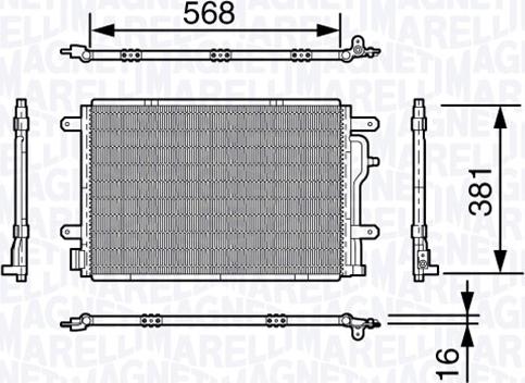 Magneti Marelli 350203640000 - Конденсатор, кондиціонер autocars.com.ua