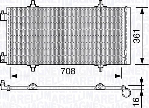 Magneti Marelli 350203643000 - Конденсатор, кондиціонер autocars.com.ua