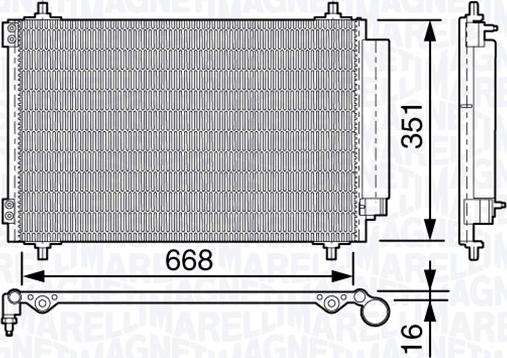 Magneti Marelli 350203650000 - Конденсатор, кондиціонер autocars.com.ua