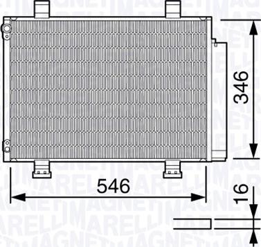 Magneti Marelli 350203672000 - Конденсатор, кондиціонер autocars.com.ua