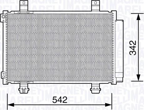 Magneti Marelli 350203673000 - Конденсатор, кондиціонер autocars.com.ua