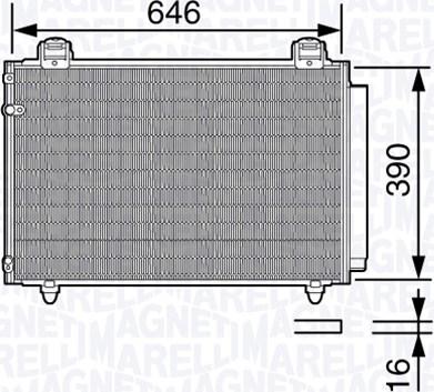 Magneti Marelli 350203686000 - Конденсатор кондиционера avtokuzovplus.com.ua