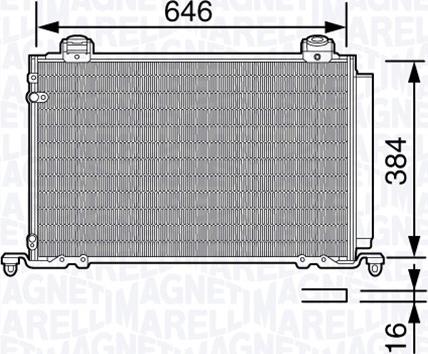 Magneti Marelli 350203688000 - Конденсатор кондиционера avtokuzovplus.com.ua