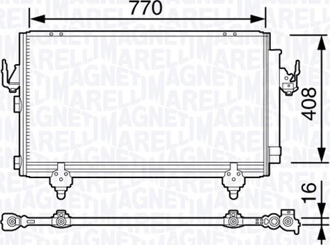 Magneti Marelli 350203691000 - Конденсатор кондиционера avtokuzovplus.com.ua