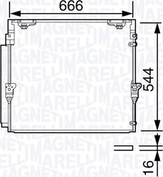 Magneti Marelli 350203693000 - Конденсатор, кондиціонер autocars.com.ua