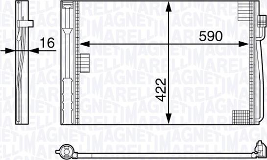 Magneti Marelli 350203704000 - Конденсатор, кондиціонер autocars.com.ua