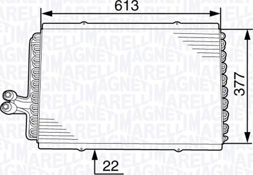 Magneti Marelli 350203708000 - Конденсатор, кондиціонер autocars.com.ua