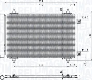 Magneti Marelli 350203710000 - Конденсатор, кондиціонер autocars.com.ua