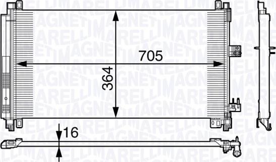 Magneti Marelli 350203724000 - Конденсатор, кондиціонер autocars.com.ua