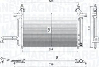 Magneti Marelli 350203732000 - Конденсатор, кондиціонер autocars.com.ua