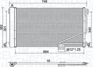 Magneti Marelli 350203738000 - Конденсатор, кондиціонер autocars.com.ua