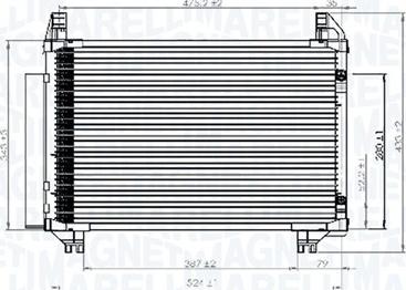 Magneti Marelli 350203741000 - Конденсатор, кондиціонер autocars.com.ua