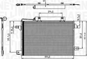 Magneti Marelli 350203745000 - Конденсатор кондиционера avtokuzovplus.com.ua