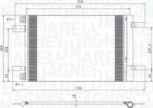 Magneti Marelli 350203766000 - Конденсатор, кондиціонер autocars.com.ua