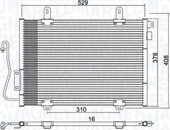 Magneti Marelli 350203775000 - Конденсатор, кондиціонер autocars.com.ua