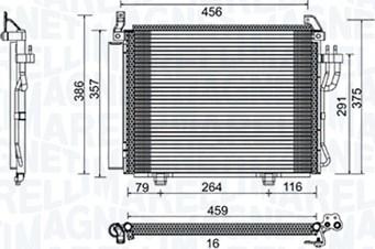 Magneti Marelli 350203790000 - Конденсатор кондиционера avtokuzovplus.com.ua