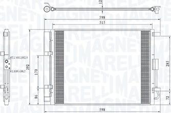 Magneti Marelli 350203809000 - Конденсатор, кондиціонер autocars.com.ua