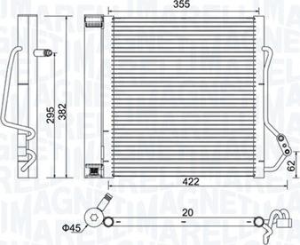 Magneti Marelli 350203810000 - Конденсатор, кондиціонер autocars.com.ua