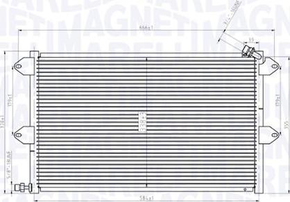 Magneti Marelli 350203831000 - Конденсатор кондиционера avtokuzovplus.com.ua