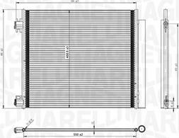 Magneti Marelli 350203832000 - Конденсатор, кондиціонер autocars.com.ua