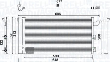 Magneti Marelli 350203857000 - Конденсатор, кондиціонер autocars.com.ua