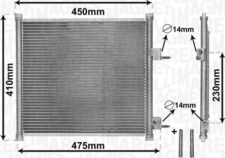 Magneti Marelli 350203869000 - Конденсатор, кондиціонер autocars.com.ua